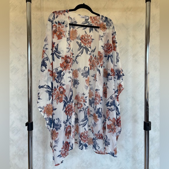 Magnolia Sweaters - Magnolia Boutique Floral Print Kimono Cardigan